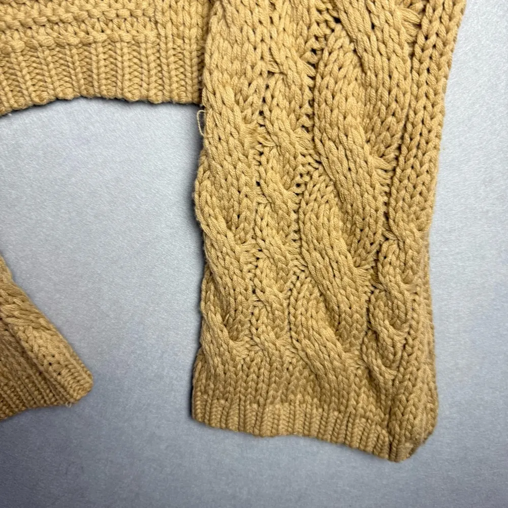 Missguided Women's Cable Knit Crop Top Sweater Mustard Yellow US size 6/8 - Image 4