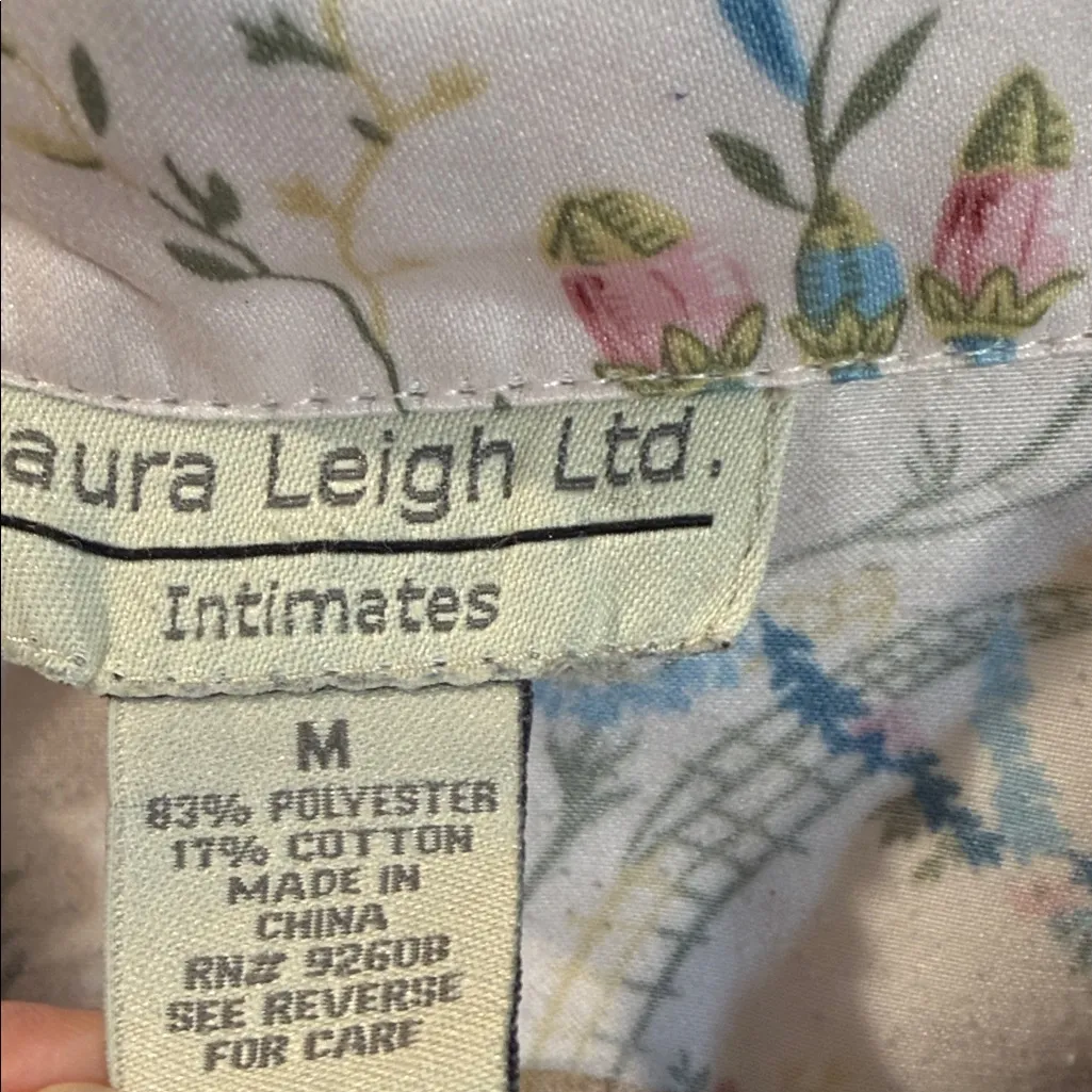 Laura Leigh Ltd Vintage 90s Cottagecore Lingerie night shirt Pink Size L - Image 3