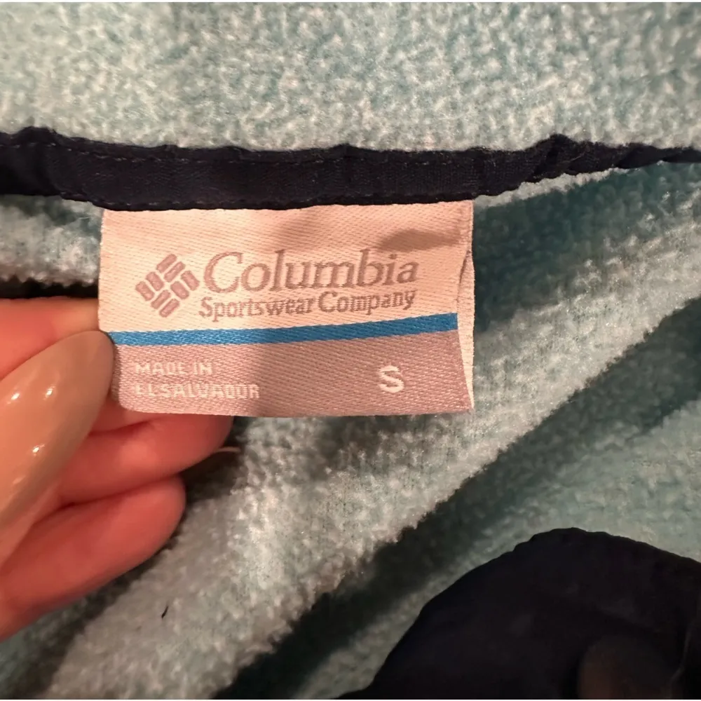 Columbia PFG Womens Fleece Jacket Light Blue LS Size Small - Image 6