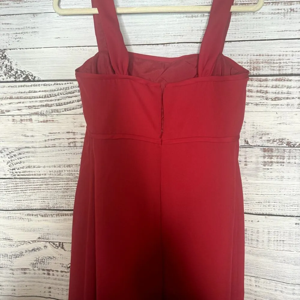 David' Bridal Red A-line Bridesmaid Dress 6 - Image 4