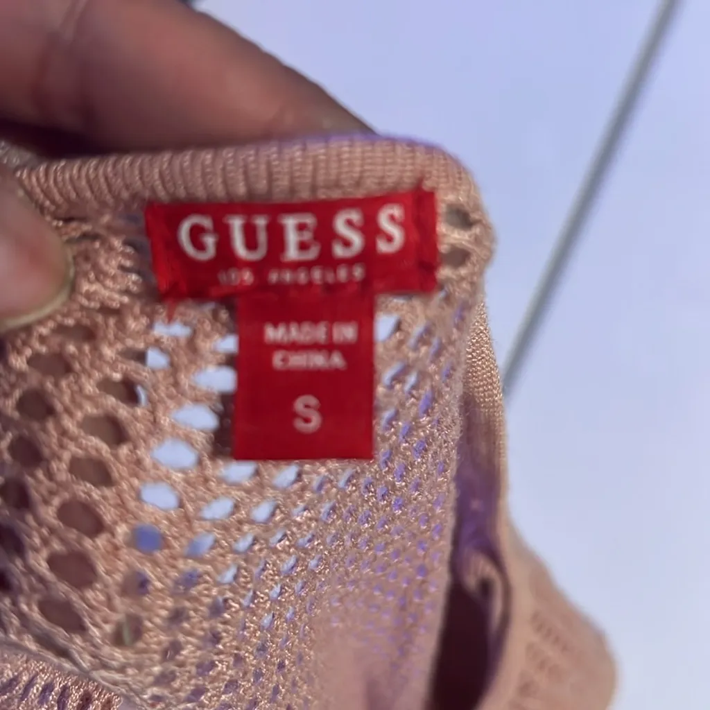 Pink Long Sleeve Cutout Sweater size S - Image 9