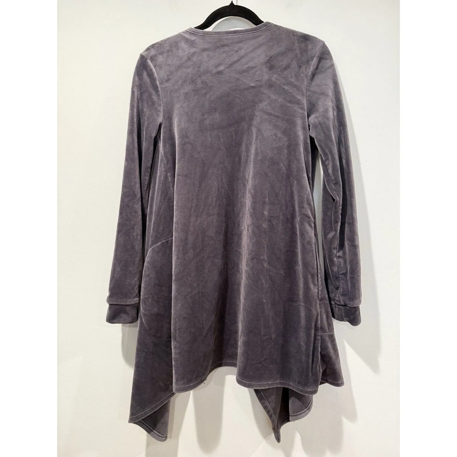 Cuddle Duds Cardigan Women XS Double Plush Velour Open Front Travel Cozy Stretch - Image 3