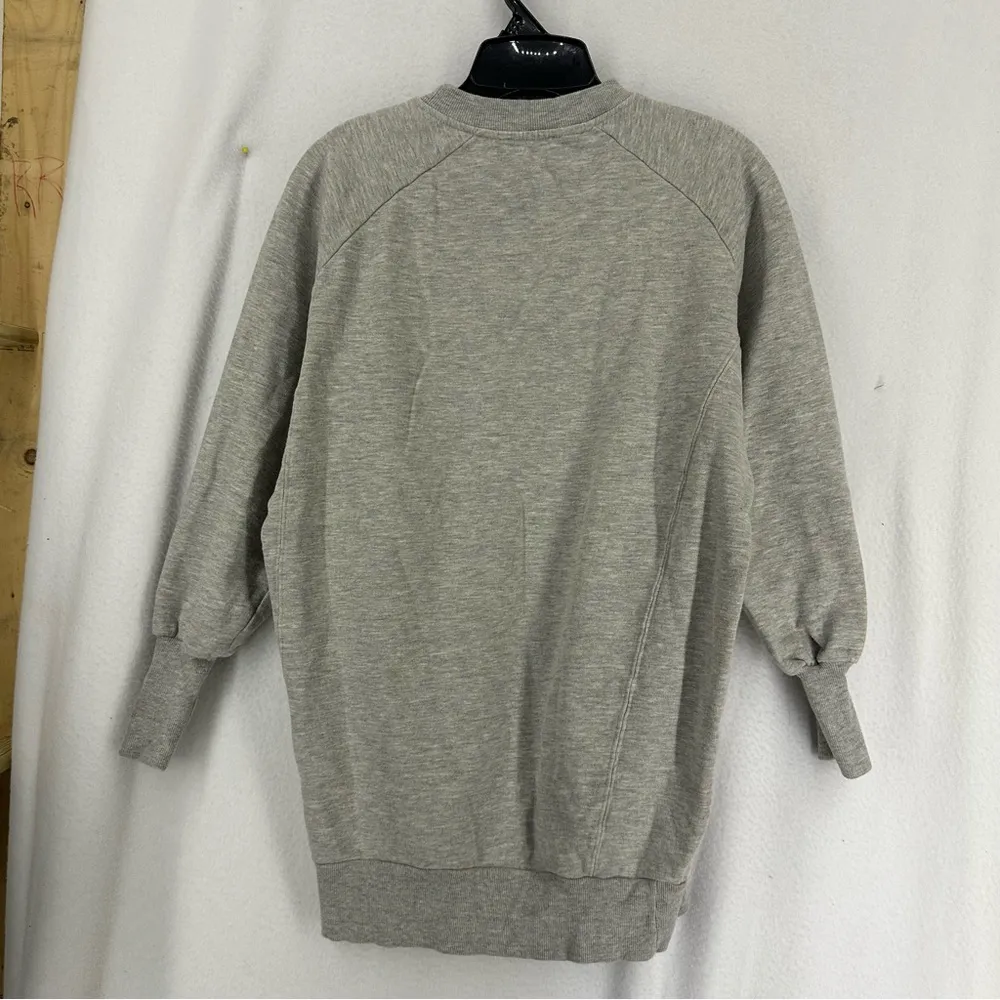 Pullover Crewneck Sweatshirt Long Womens Small Grey - Image 6