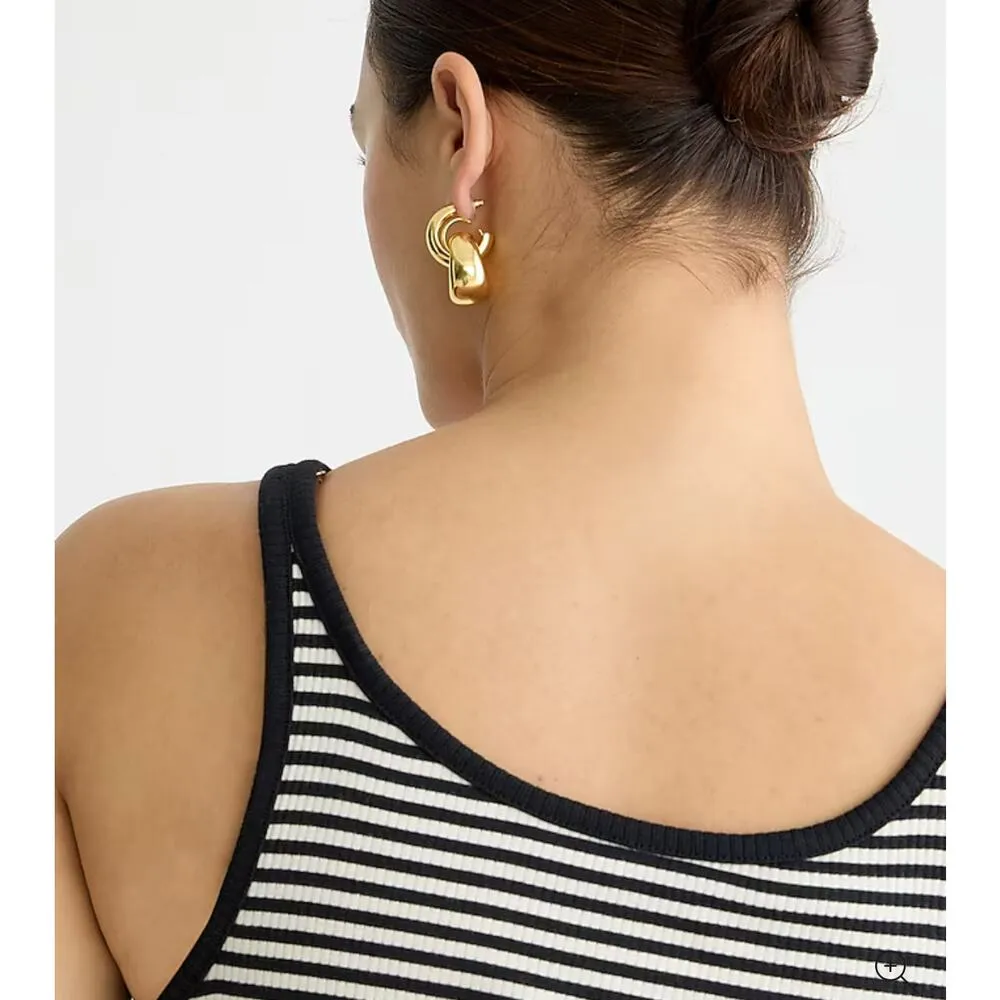 $45 New J.Crew Vintage rib shelf bra tank top in stripe - Black White - XS - Image 3