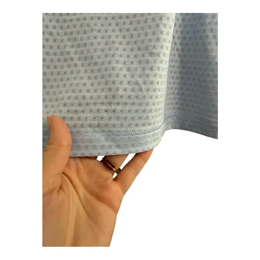 Athleta Chi Dot Mesh Cropped Athetic Workout Tank Top Periwinkle Blue Size XXS - Image 3