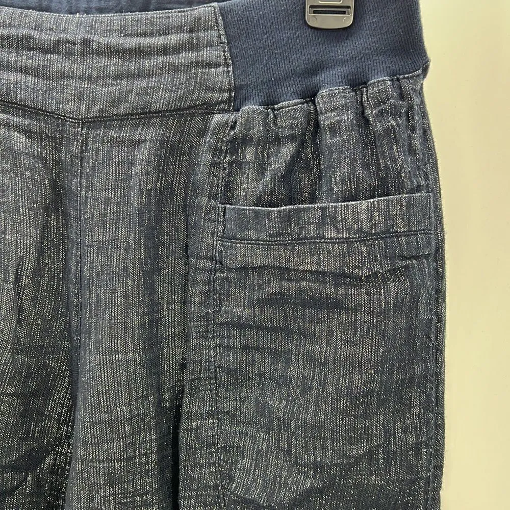 Soft Surroundings navy silver linen blend ankle pants - Image 3