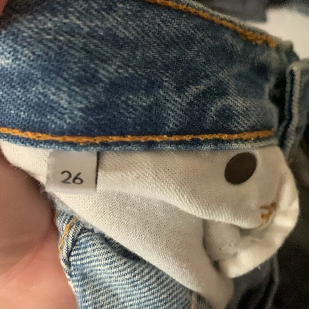 Boyish womens size 26 Tommy jeans in Gilda relaxed raw hem revolve denim distres Blue - Image 3