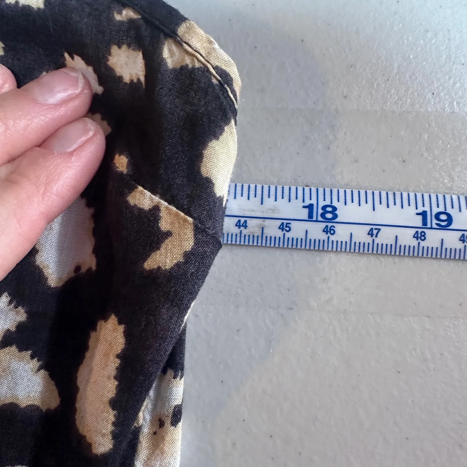 TOPSHOP Leopard Print Maxi Dress Halter Neck Side Slits Black Tan Size 8 Coverup - Image 11