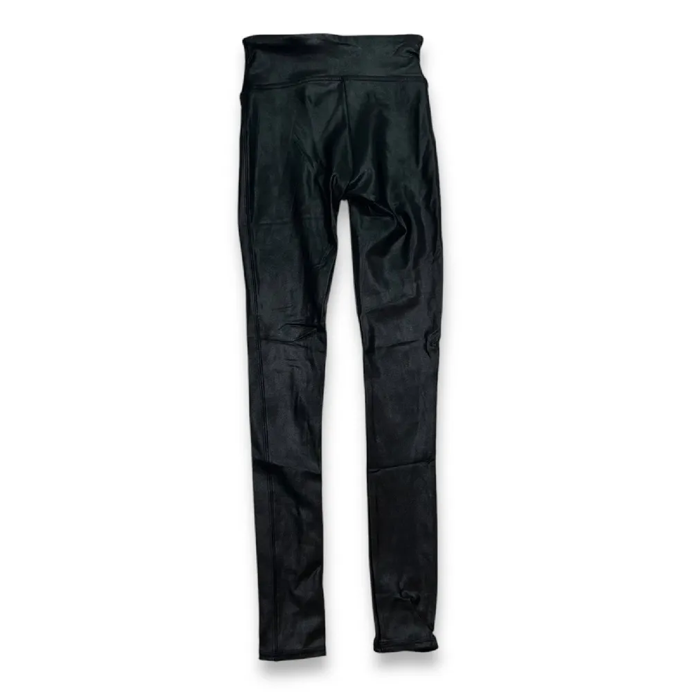 SPANX Faux Leather Shine Leggings Black High Waisted‎ Tummy Control Womens XS - Image 2