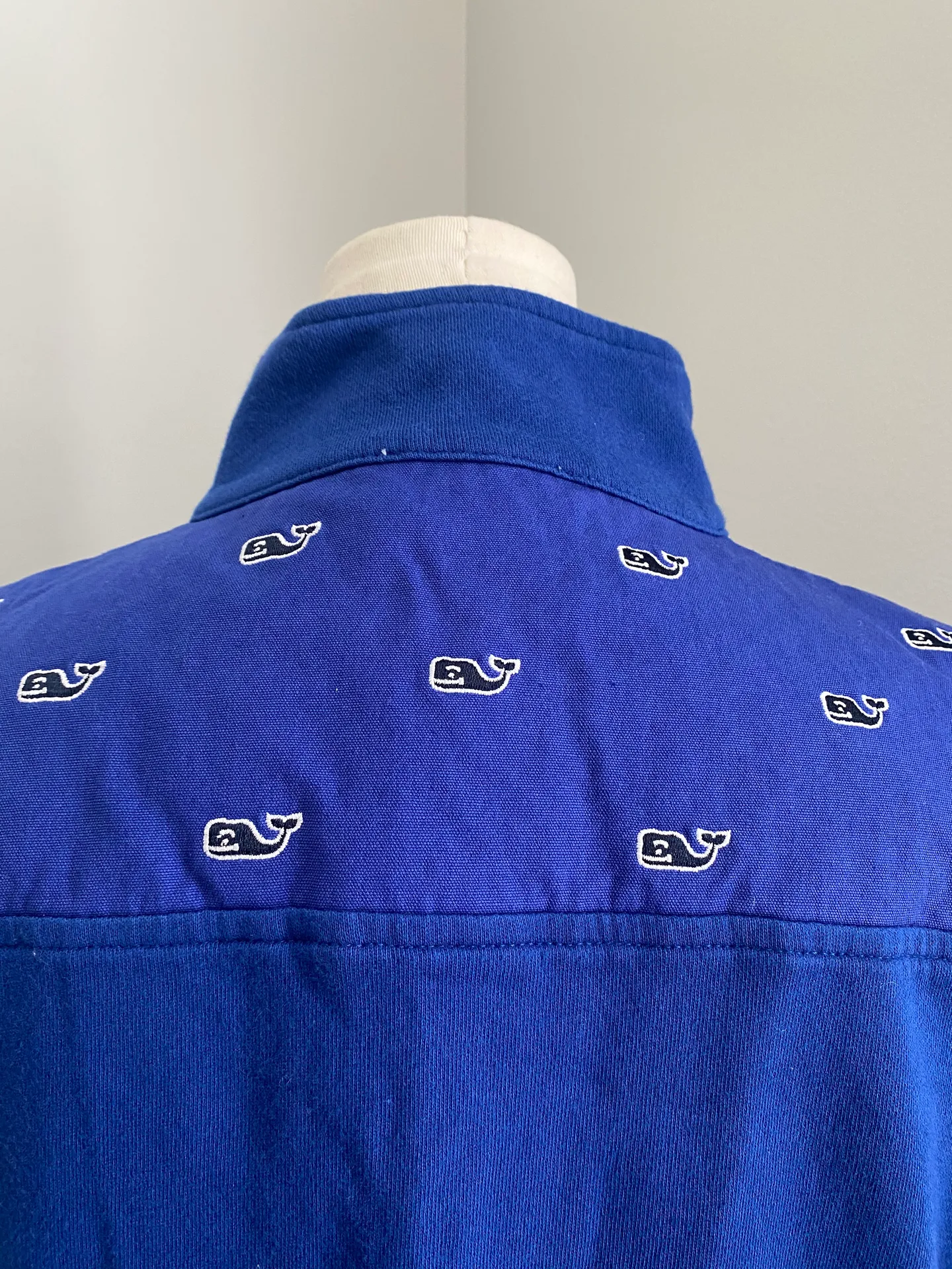 Blue Whale Pattern Quarter Zip - Image 7