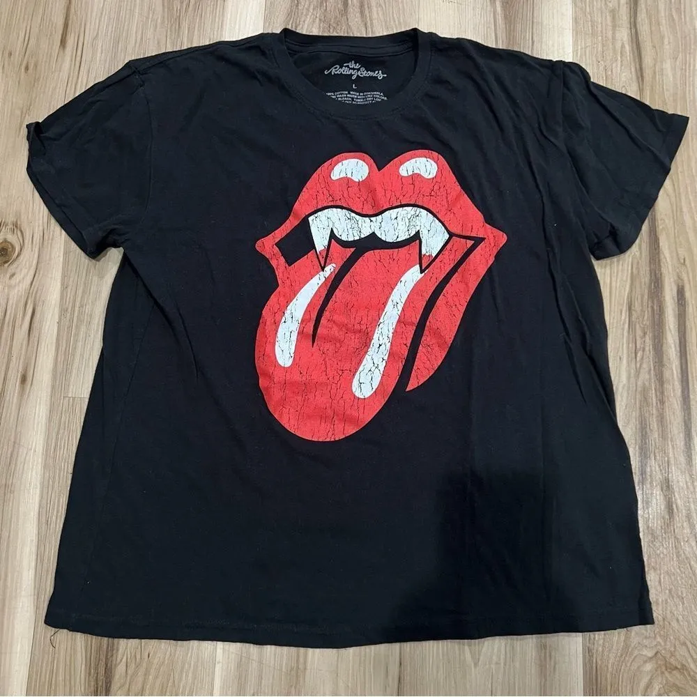 The Rolling Stones Vampire Graphic Short Sleeve Tee Shirt Women’s Large - Image 1