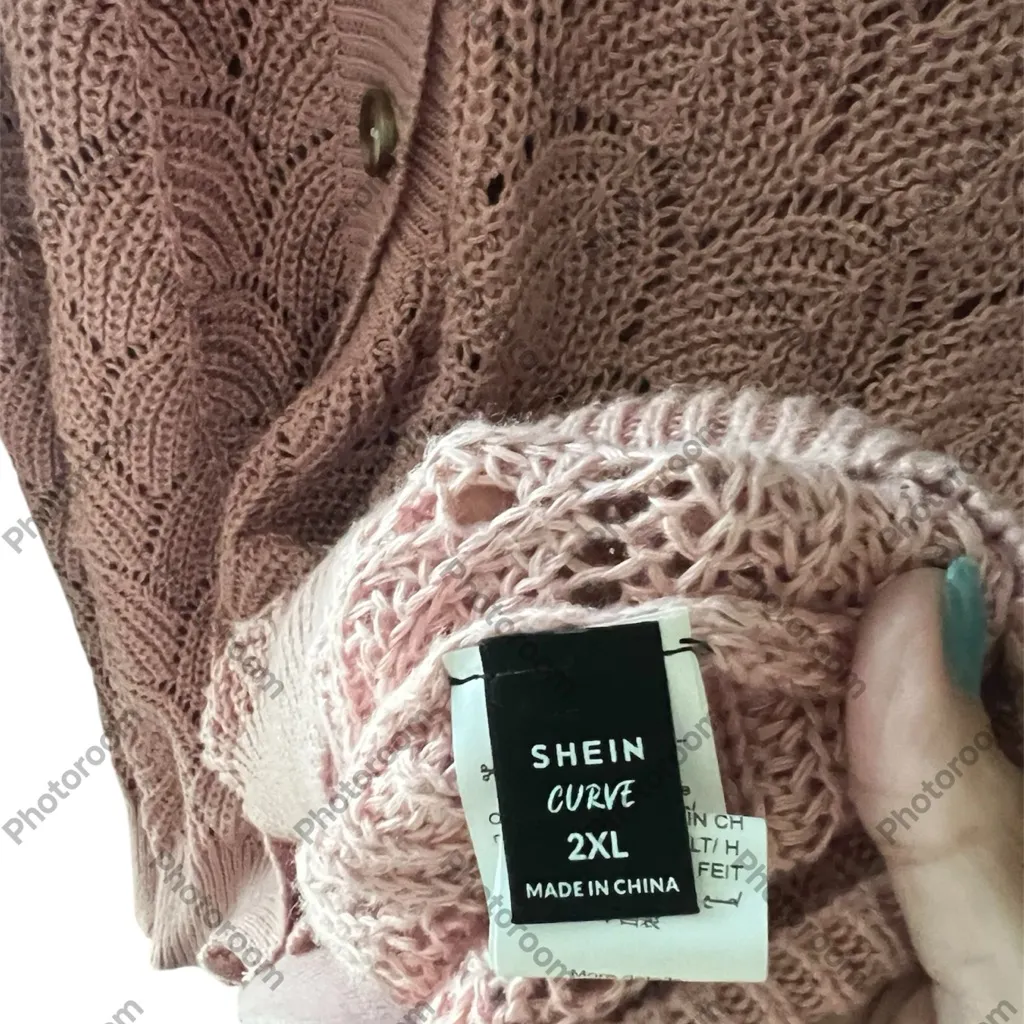 SHEIN Dusty Pink Knit Cardigan - Image 3