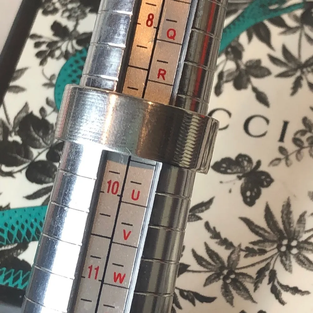 GUCCI Sterling Silver Engraved Cigar Band Ring Size 9-1/2 21 NIB - Image 7