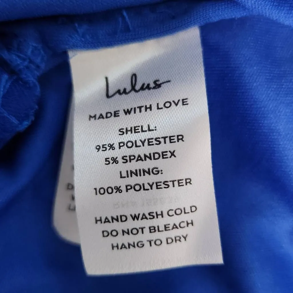 Lulus Blue Velvet Cocktail Mini Dress NWT Size Small Blue Velvet Dress - Image 9