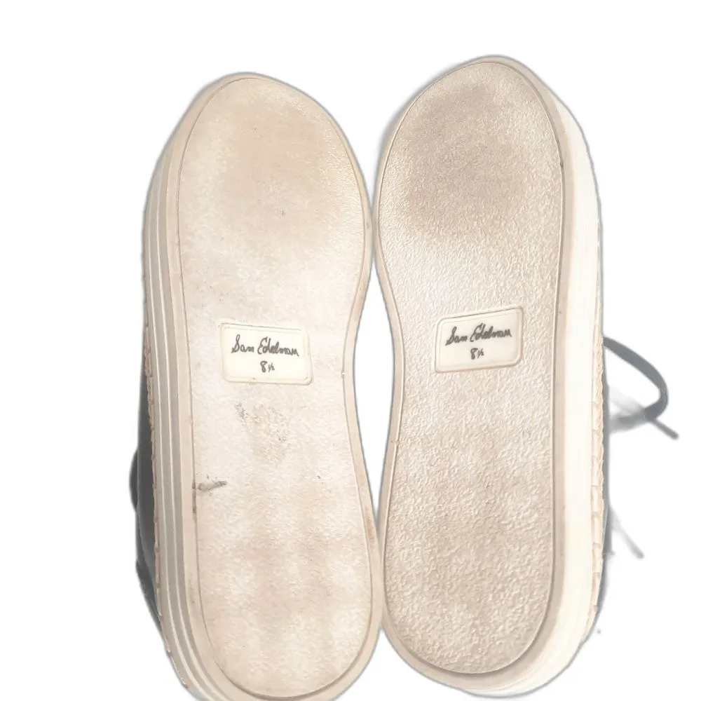 Sam Edleman Kavi Leather Sneaker Black Size 8.5 - Image 5