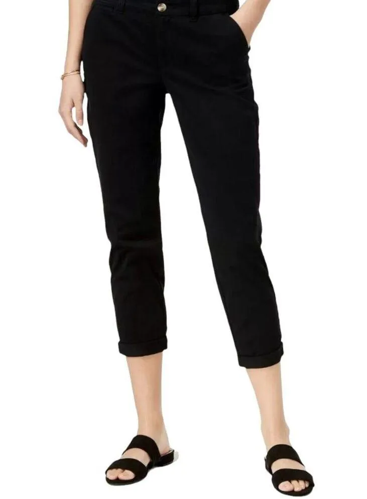 Maison Jules Womens Crop Capri Dress Pants Essential Mid Rise Black Size 8 - Image 2