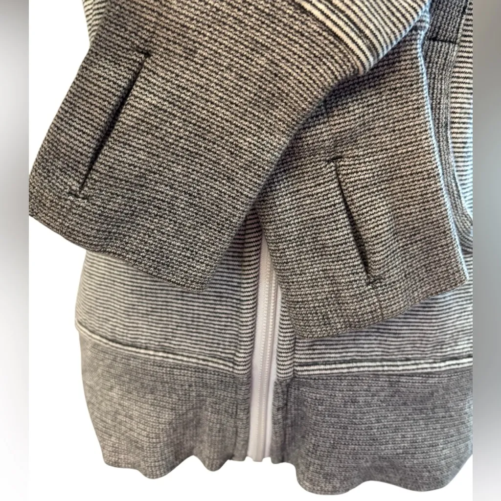 Lululemon Scuba Hoodie You Are Beautiful White Black Micro Stripe - Image 5
