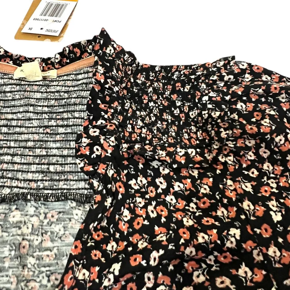 Mason & Belle SMALL Lilou Smock Neck Knit Top - Stitch Fix Ruffle Floral Blouse - Image 7