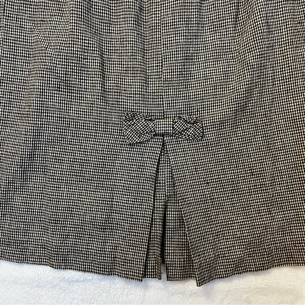 Vintage Peddlers HighWaisted Skirt Gray and White Houndstooth 9/10 Black Size undefined - Image 5