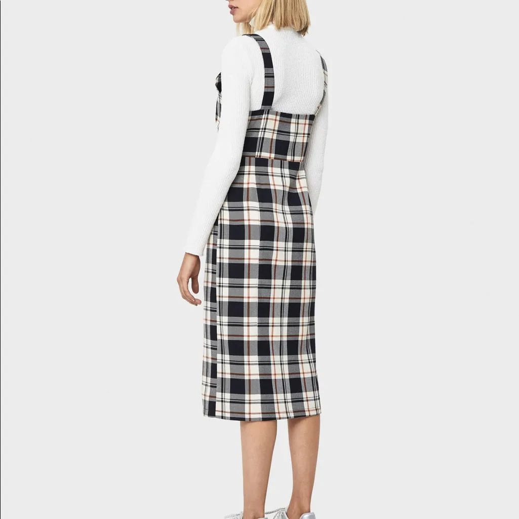 Zara Black and White Plaid Dress - Image 2