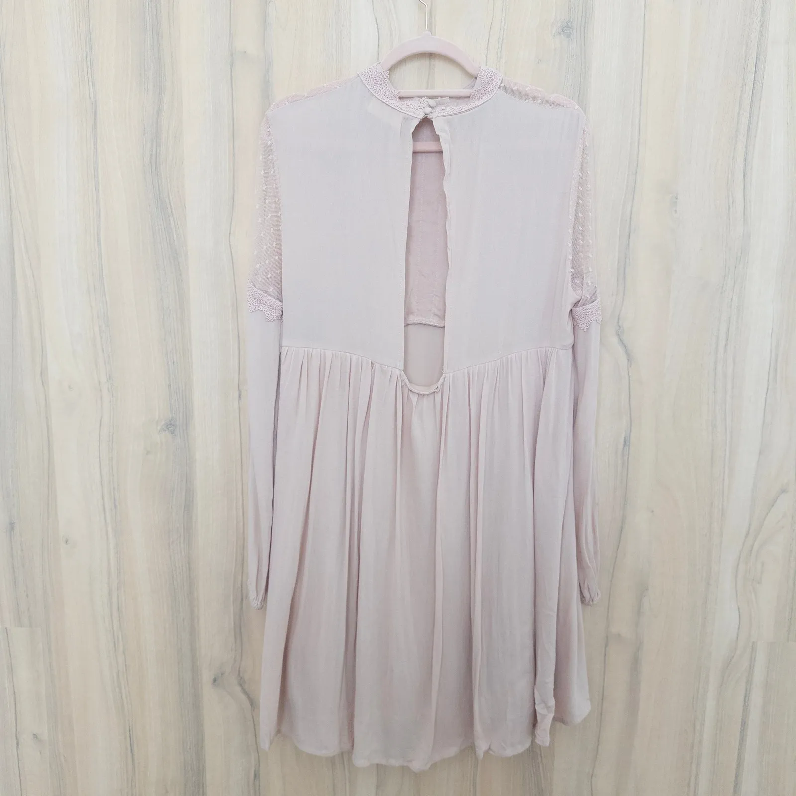 Altard State Womens Dress Size L Blush Lace Sheer Boho Cottage Coquette Romantic - Image 4