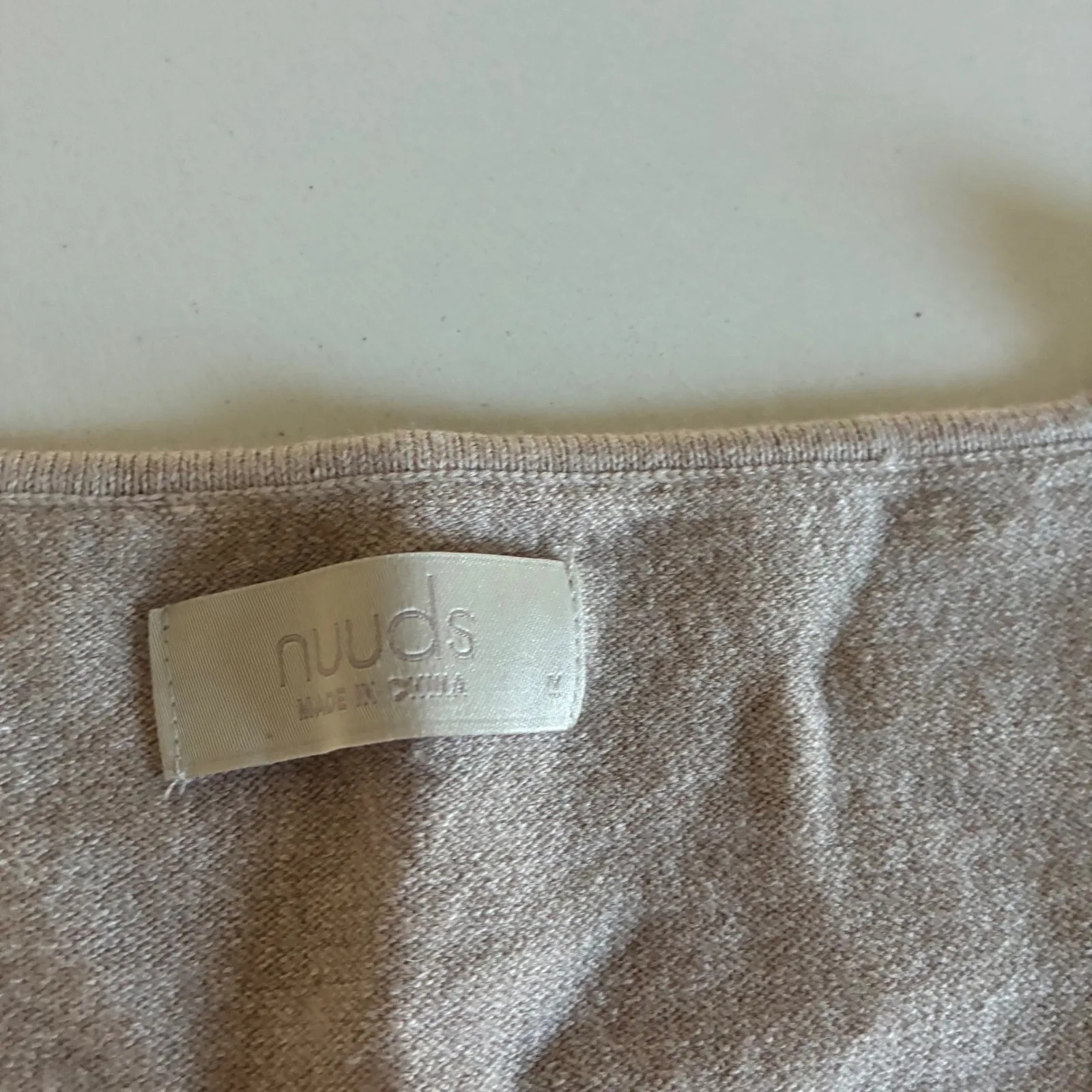 Nuuds Luxe Knit Lounge Set V Neck Sweater Med jogger pants small Tan - Image 5