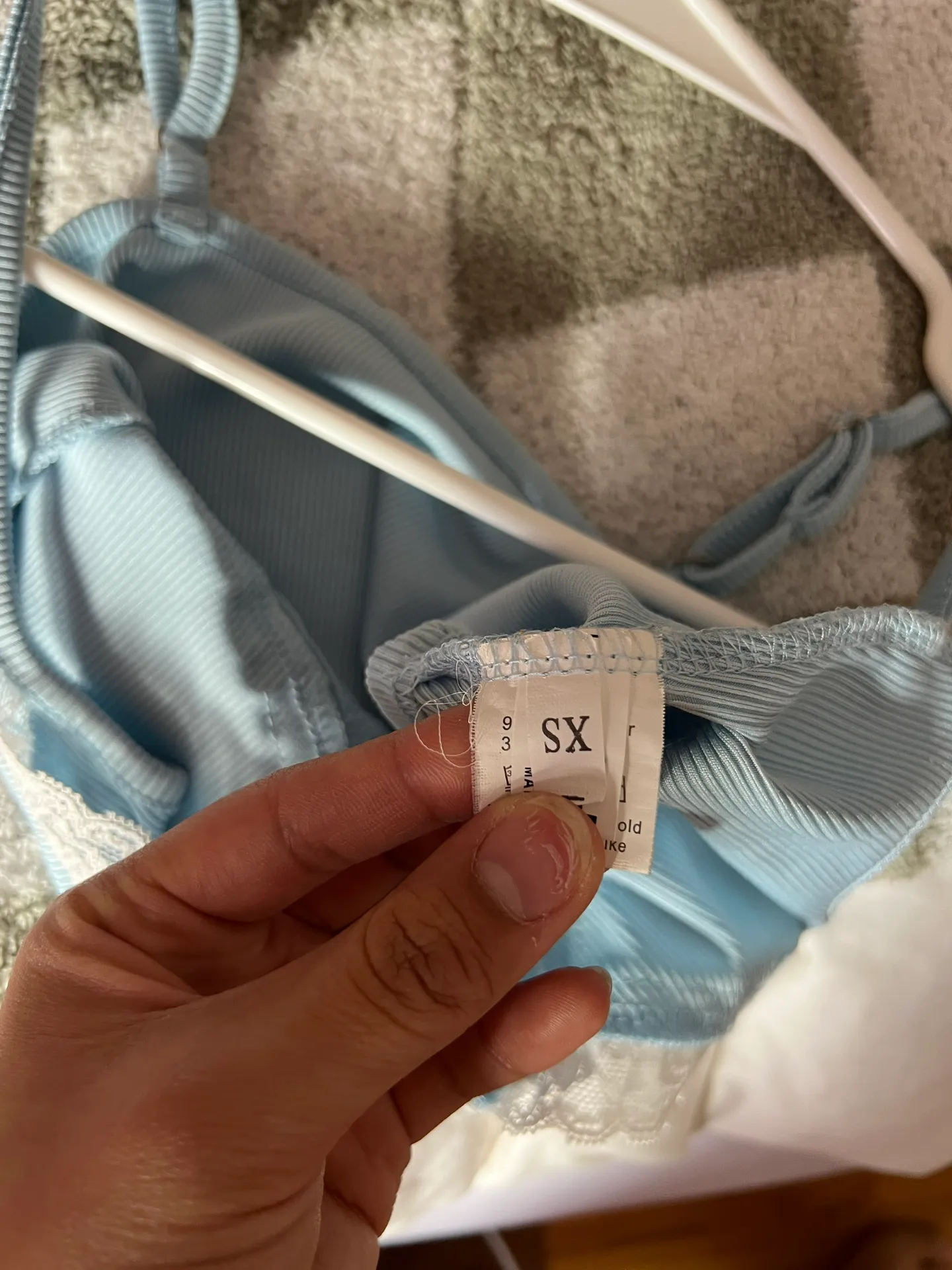 Blue And White Lace Cami Top - Image 4