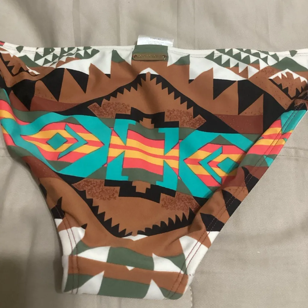 Body Glove terra Geometric Print Bottoms xsmall - Brown and Black - Image 6