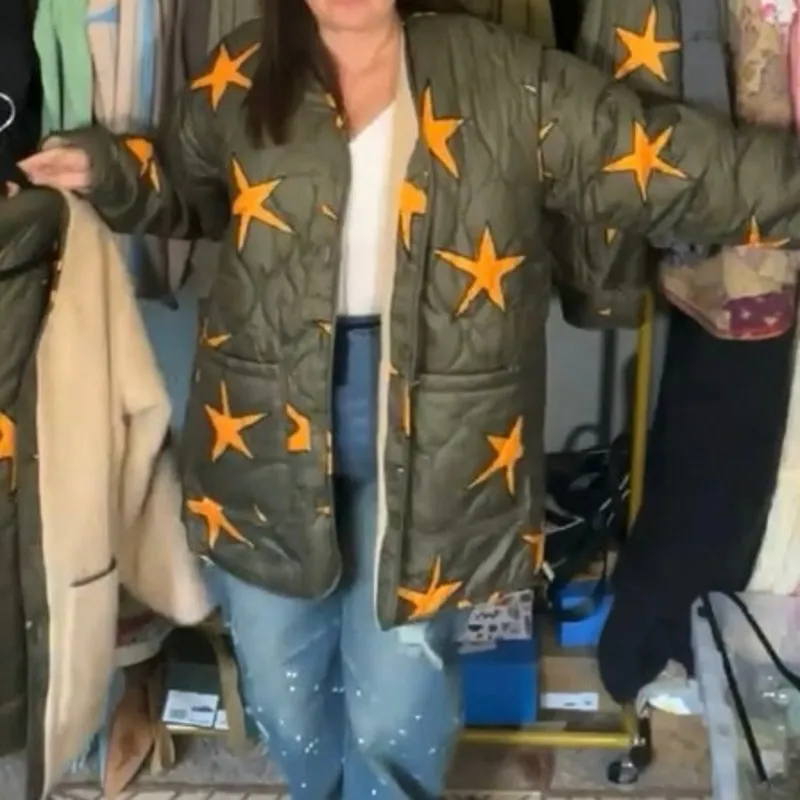 EASEL Reversible Jacket Quilted Starfish or Schnauzer Sherpa, Size L New w/ Tag - Image 14