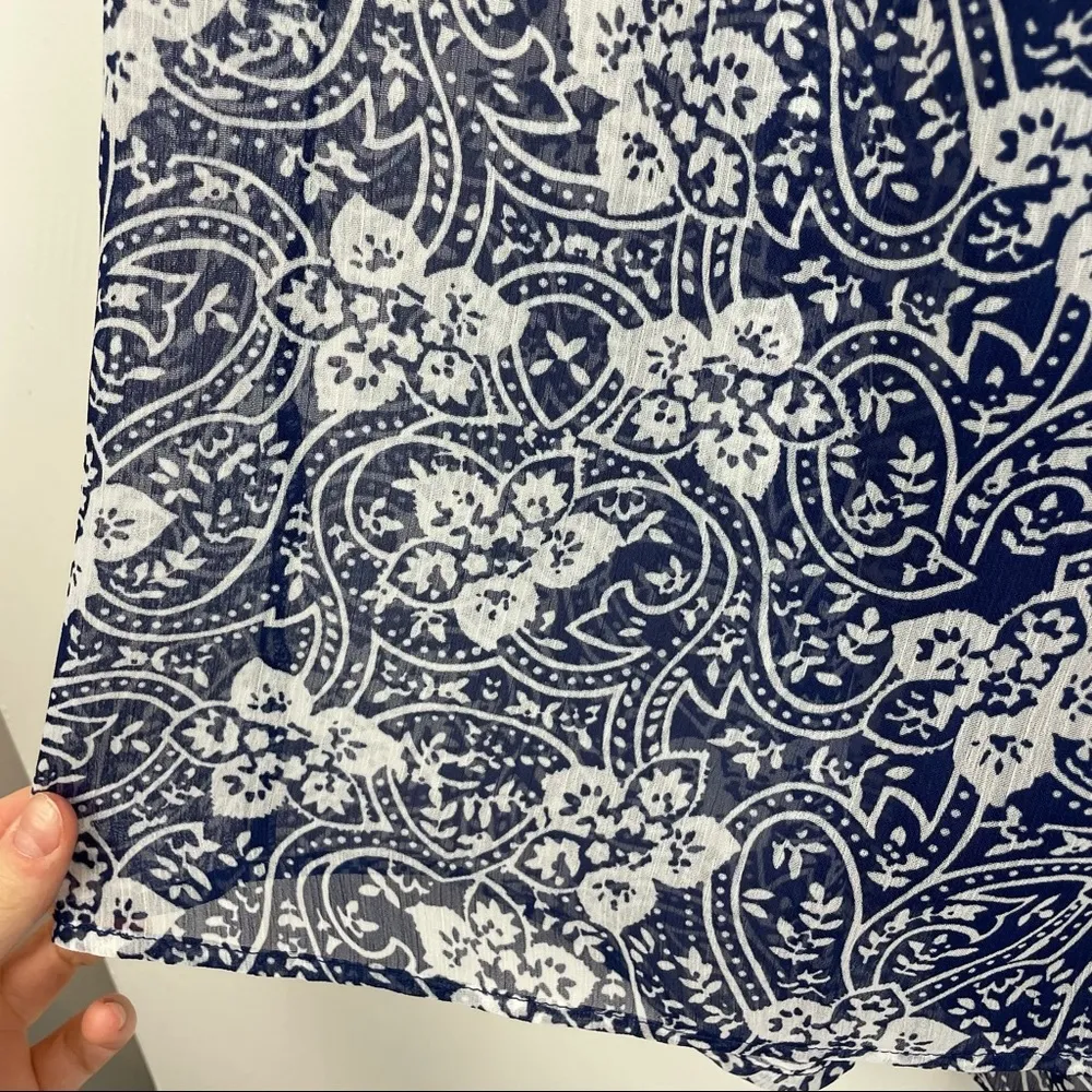 NWT Knox Rose Blue Floral Print Sleeveless Mini Dress Sz XS Boho Cottagecore - Image 6