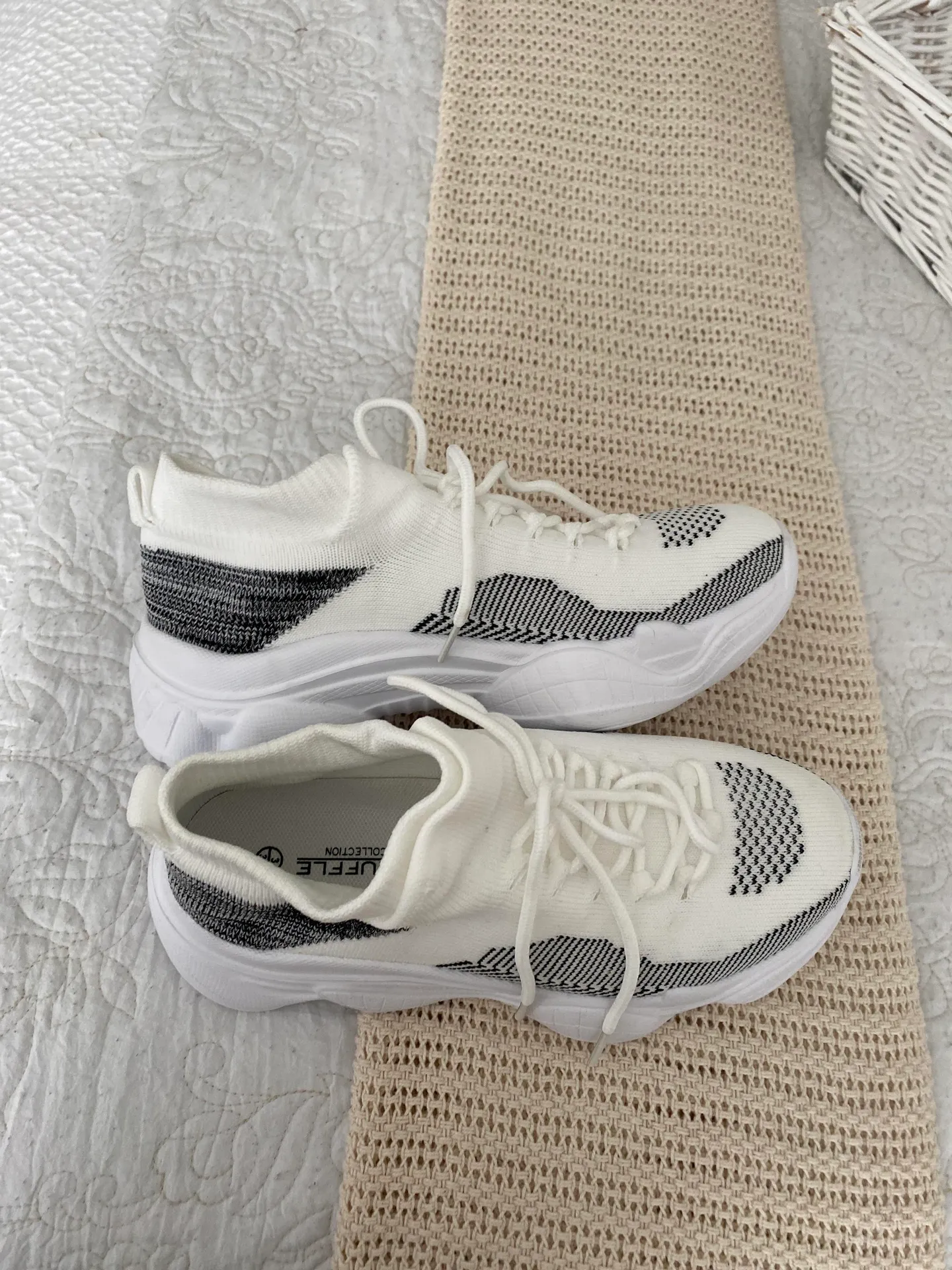 Chunky White Sneakers Size 5 - Image 2