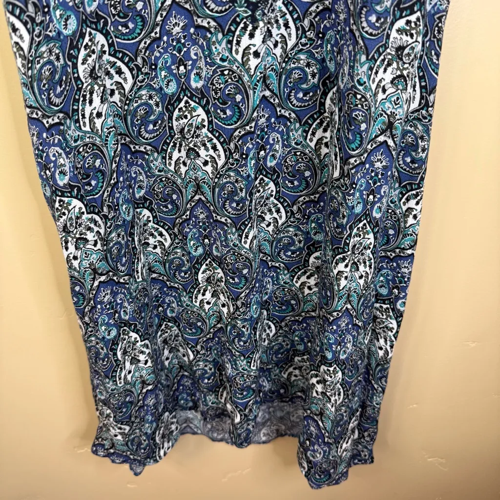 American Eagle Outfitters Multicolor Paisley Print High‎ Neck Sleeveless Dress M - Image 3