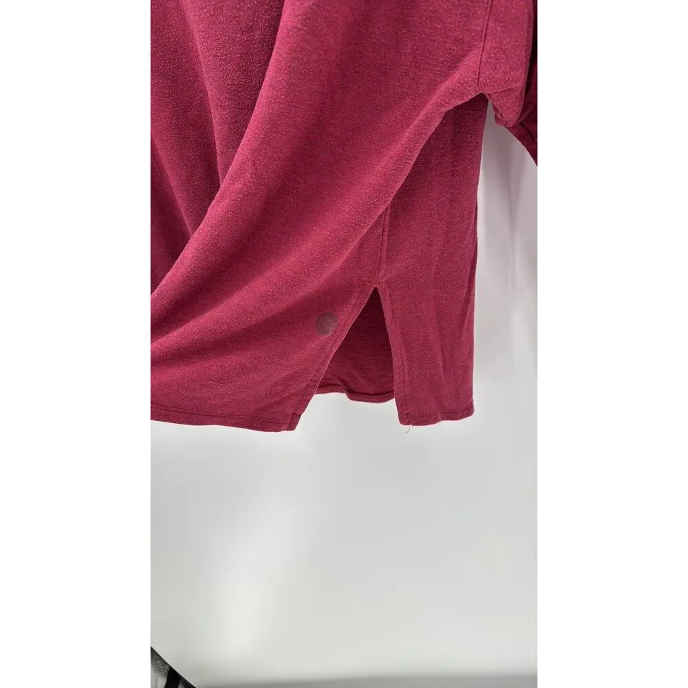 L.L.Bean SoftFlex Crewneck Dolman Sleeve Pullover flowy feel maroon size m Size M - Image 5