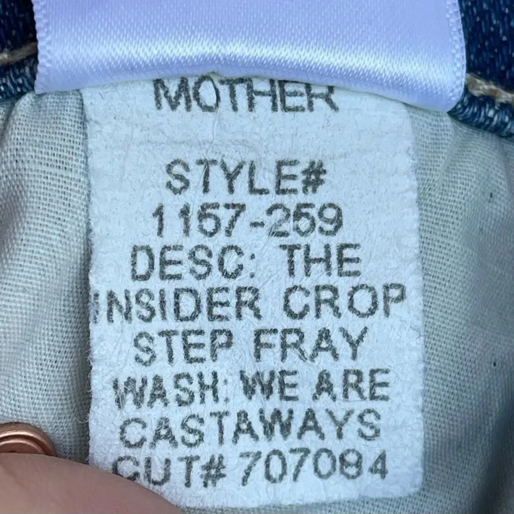 MOTHER SUPERIOR DENIM Insider crop step fray jeans in We Are Castaways blue 23 - Image 13