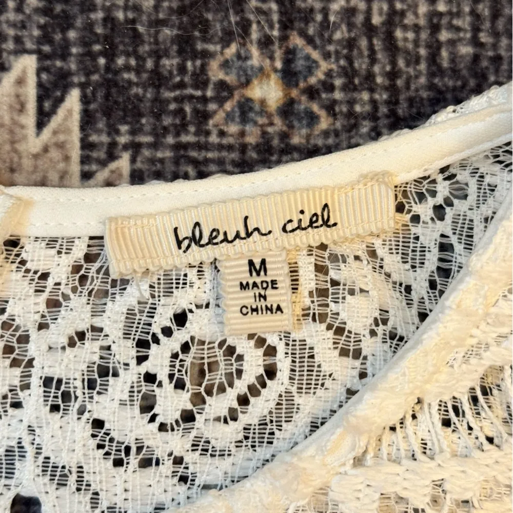 Bleuh Ciel Women’s Elegant Cream Lace Sleeveless Dress with Nude Lining Medium - Image 7