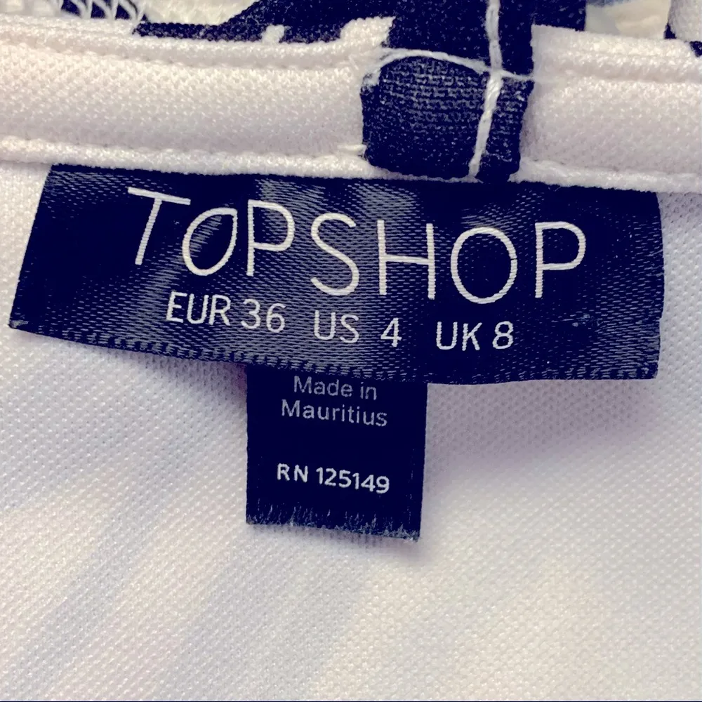 Topshop Swirl Print Black White Flared Mini Romper Size 4 - Image 11