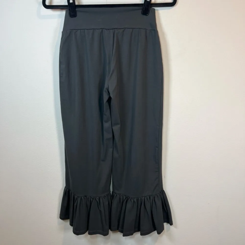 Matilda Jane Big Ruffle Pants Brace the Gray Boho Hippie Flare Fun Women's Small - Image 3