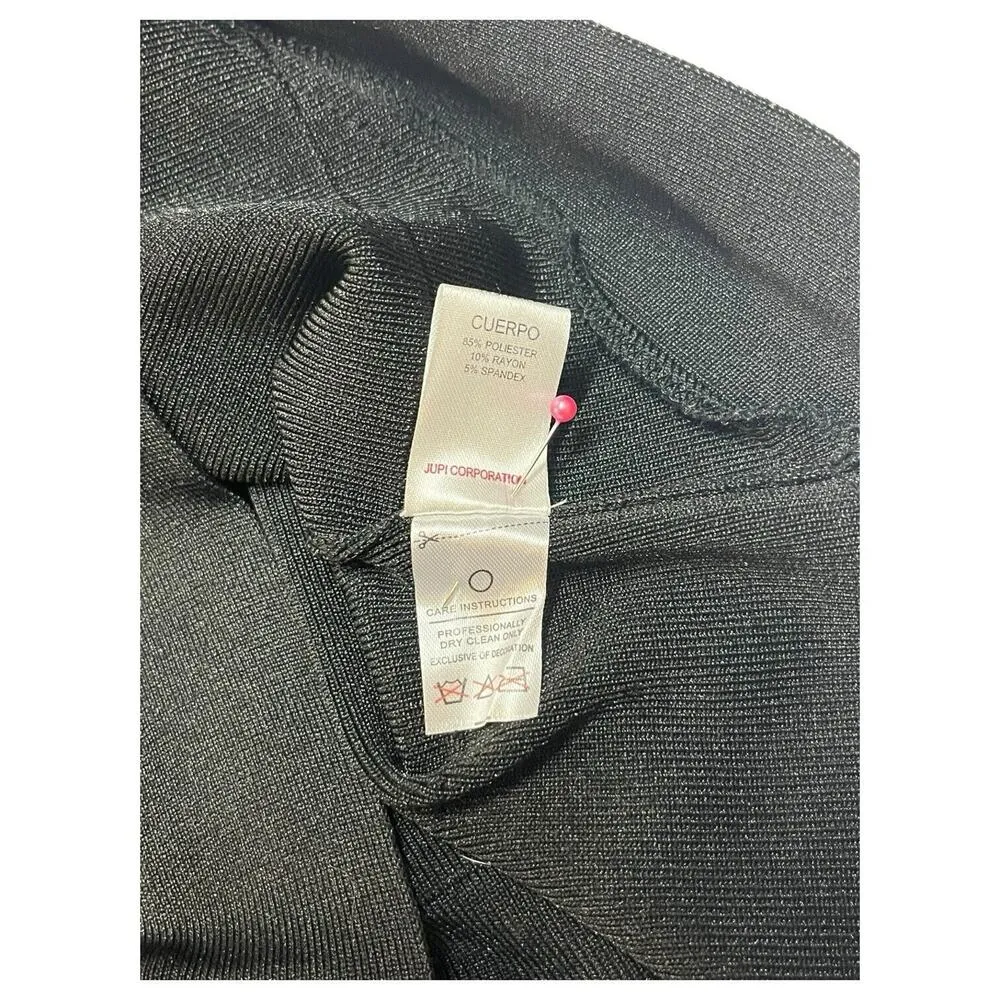 Kardashian Kollection New  Dress Womens S Bandage Mesh V Neck Bodycon Club Black - Image 6