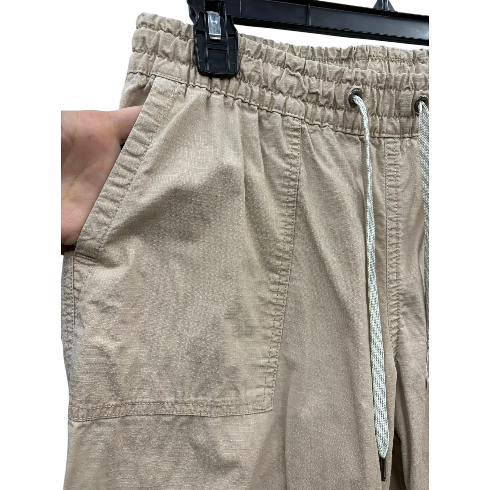 Vuori Women's Vintage Ripstop Pants Tan Outdoor Performance Drawstring Casual S - Image 4