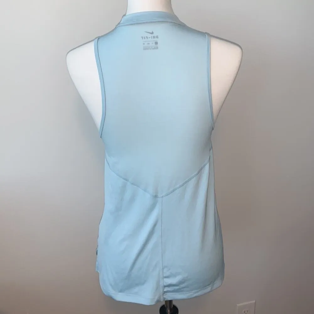 Nike Running Dri Fit Light Blue Sleeveless Crewneck Tank Top Womens XS - Image 6