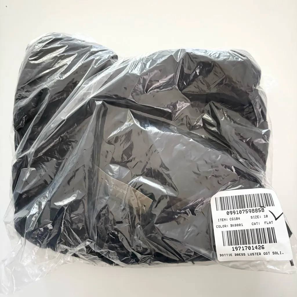 NWT J. Crew Tie-neck Flutter Sleeve Dress Luster Crepe Black - Image 5