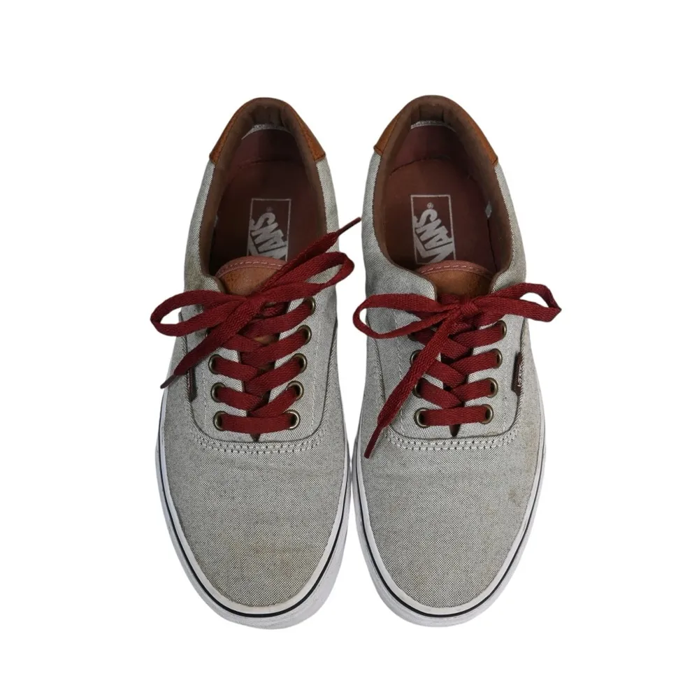 Vans Era 59 Oxford and Leather Gray Skate Shoe Sneaker in Gray - Image 3