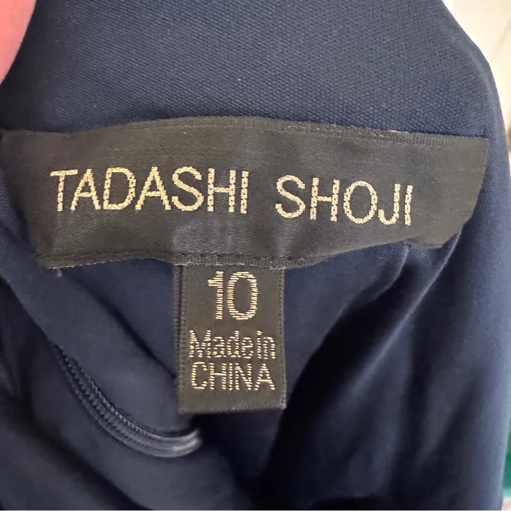 Tadashi Shoji Blue Lace Mini Sheath Dress Womens 10 Sleeveless Classic Formal - Image 5