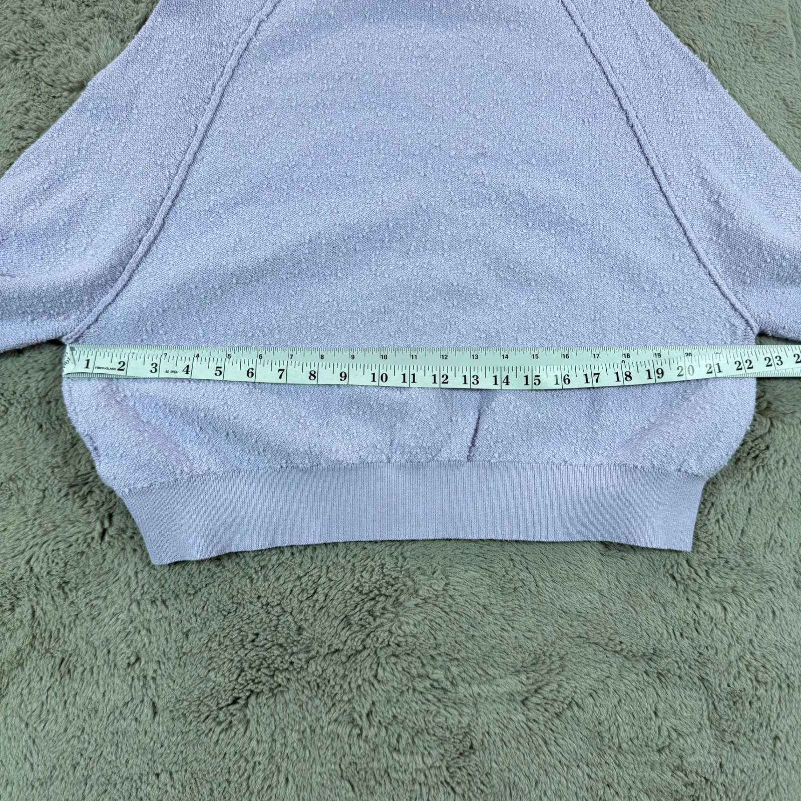 Free People XS Pullover Knit Sweater Long Sleeve Lavender‎ Textured Cozy Relaxed - Image 5