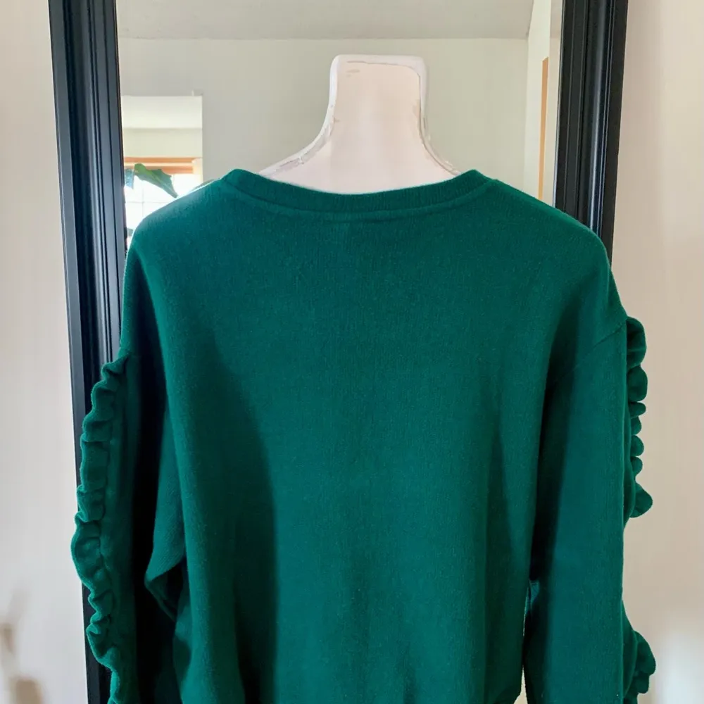 A New Day Green Ruffle Sleeve Sweater - Image 2