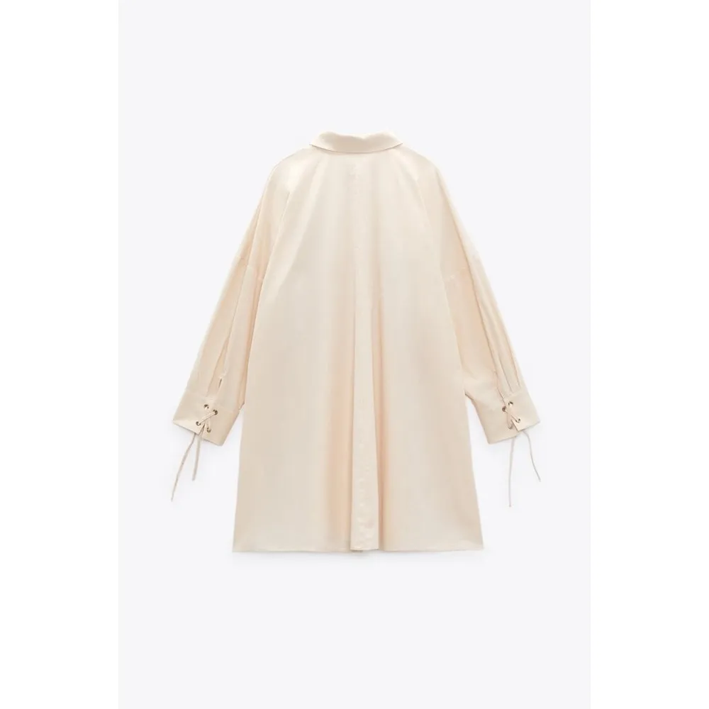Zara Ruched Front Shirt Dress - Image 9