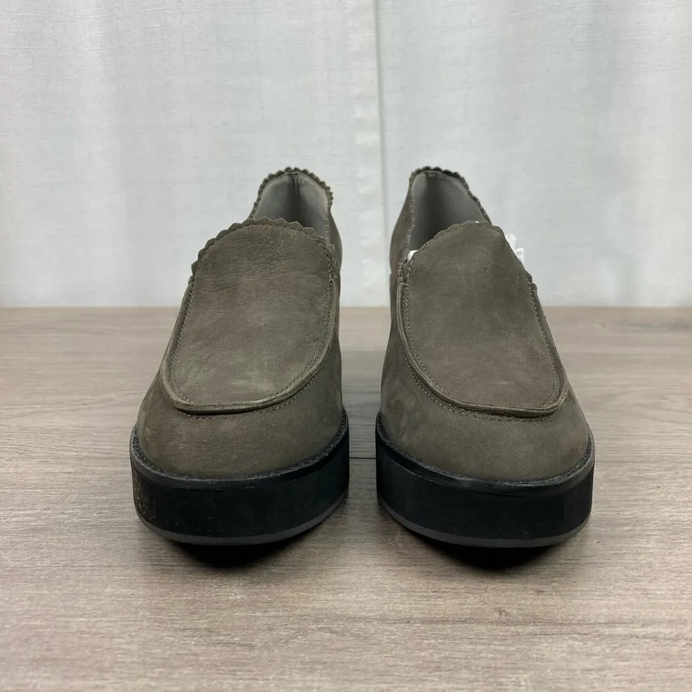 Eileen Fisher Slate Gray Leather Harria Chunky Heel Platform Loafer Sz.8.5 NWOB - Image 5