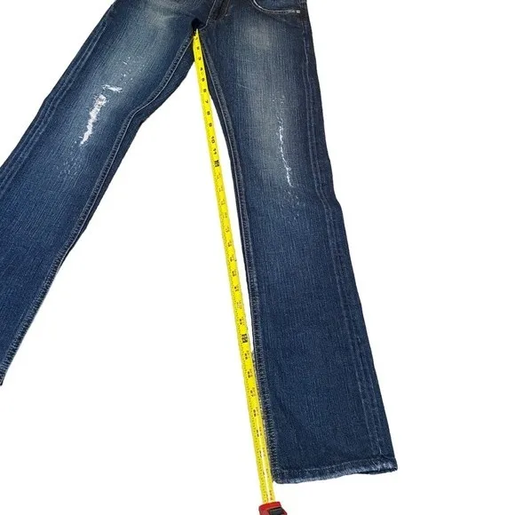 Y2K Diesel Women's Size 6 Babel Straight Leg Jean Embroidered Pocket‎ Western - Image 8