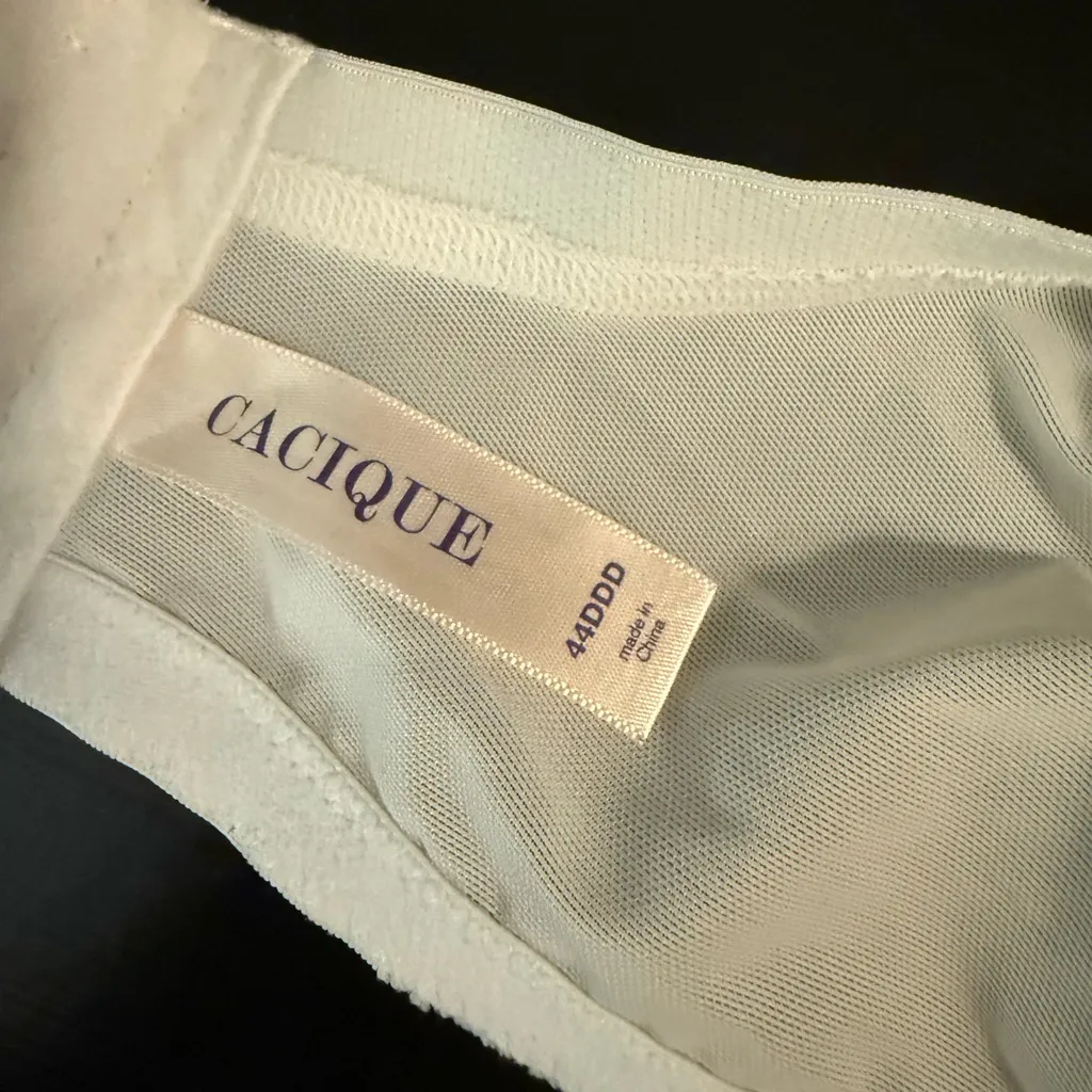 Cacique Lace Bra - White/beige 44DDD - Image 3