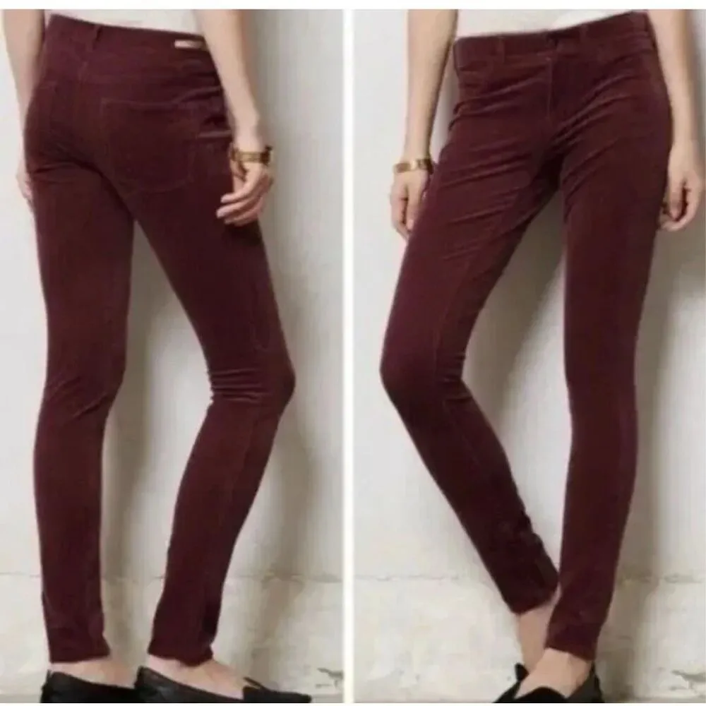 Pilcro & The Letterpress Anthropologie The Serif Corduroy Legging Pants Brown Sz - Image 5